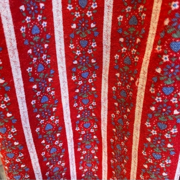 Lanz of Salzburg Red Floral Heart Print Flannel Nightgown Long Medium M Womens - Picture 2 of 10